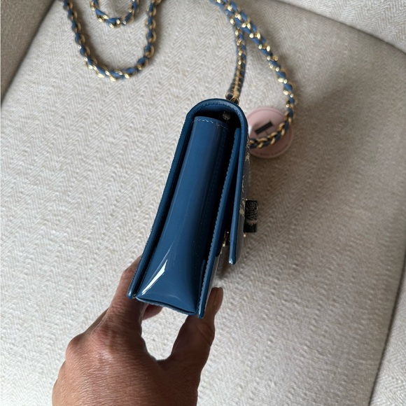 Salvatore Ferragamo Blue and Gray Crossbody Bag - Picture 7 of 10